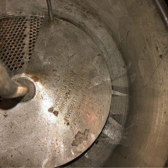 Vintage Metal Food Mill with Wooden Handle. Foley food mill for purée. - Picture 5 of 8